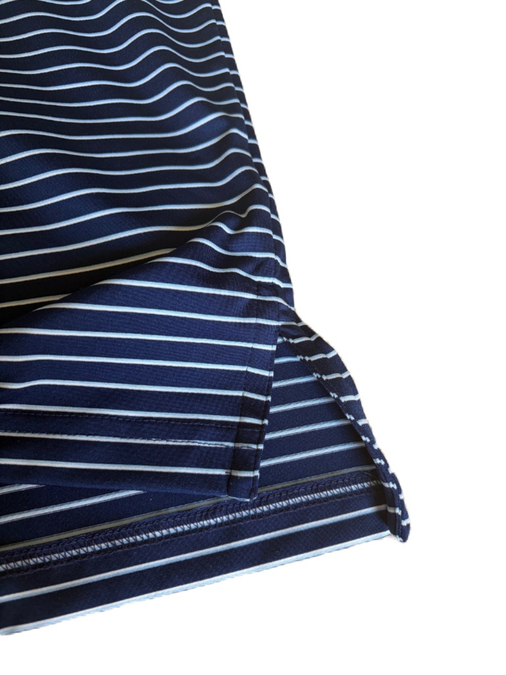 Stitch polo short sleeve shirt Bleeker Stripe M/L Navy Blue - Picture 10 of 13